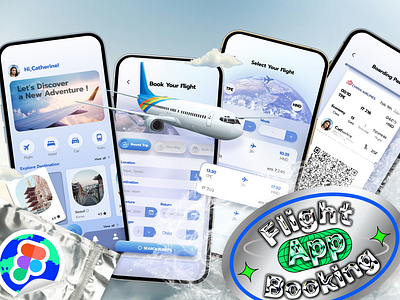 Flight Booking App app booking figma flight light mode mobile ui ui design uiux