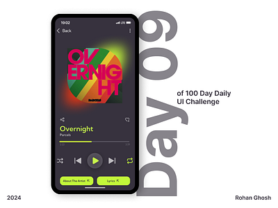 Daily UI - 009 app challenge contrast dailyui design figma musicplayer ui usability ux