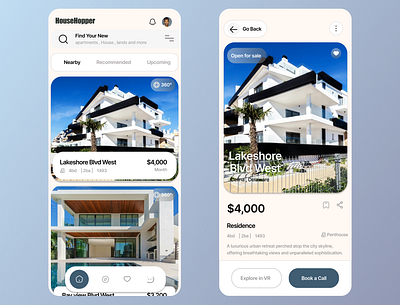 Real Estate Mobile App app branding design graphic design logo ui ux