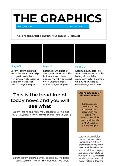 News Paper template ! 3d branding graphic design logo motion graphics ui