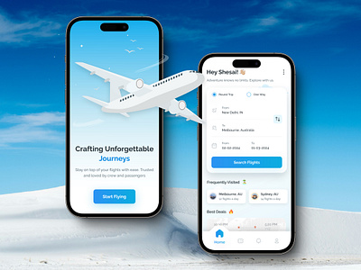 Flight Booking Travel App UI Design adventure animation app design booking app branding creative design figma flight booking hero section illustration landing page logo minimalist mobile app travel ui ui design ux webdesign