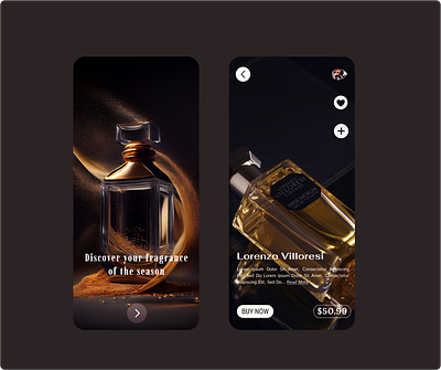 Perfume app design app appdesign branding design graphic design mobile app product design ui ux