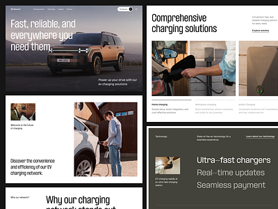 Depower - EV Charging landing page charging station design editorial electric car electric vehicle ev ev charging landing landing page typography ui ui ux ui design uiuxdesign web web design