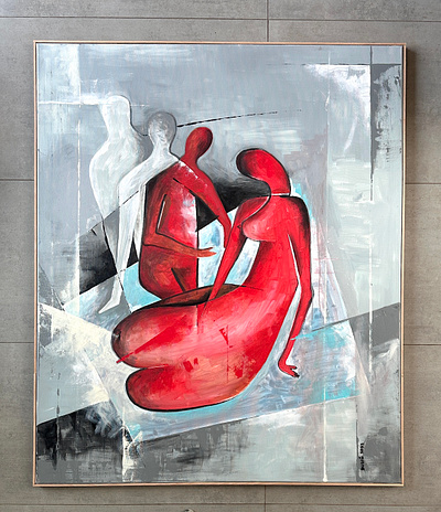 Krasavica ..., akryl na plátně, 120 x 100 cm, 2023, Zdeněk Duroň