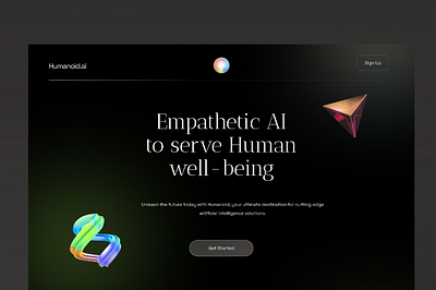 Humanoid Landing Page webdesign landingpage uidesign