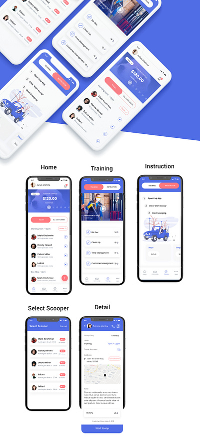 Pup App ui ux designing