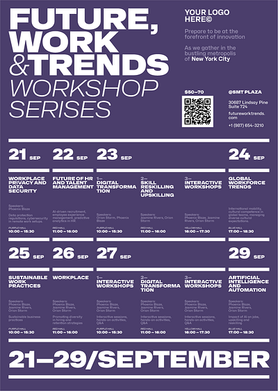 Event Calendar Schedule Poster business calendar conference date event event poster flyer month performance poster program psd schedule schedule poster seminar speaker template typography vector workshop