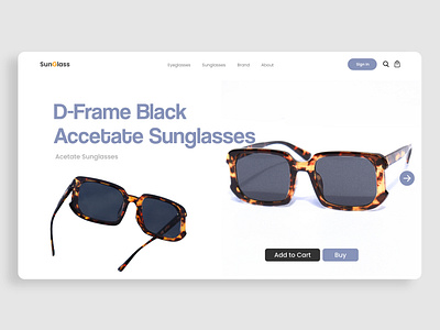 Glasses E-Commerce Website design eccommerce online uiux website