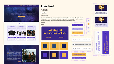 Astrological Information Website astrology graphic design logo ui