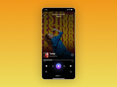 Design a music player! dailyui design gradient ui uidesign uidesigners ux