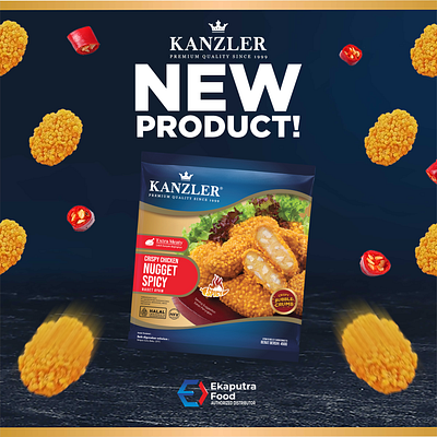 Kanzler New Product Nugget Spicy advertising branding design food food product poster product promotion