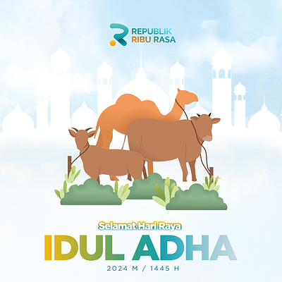 Idul Adha 2024 REPUBLIK RIBU RASA design feed idul adha instagram muslim
