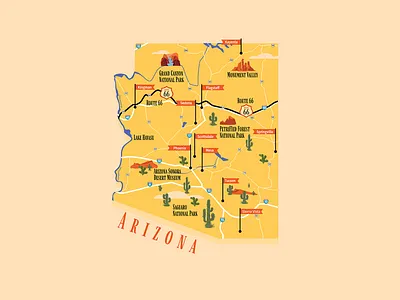 Illustrated Map graphic design illustration map