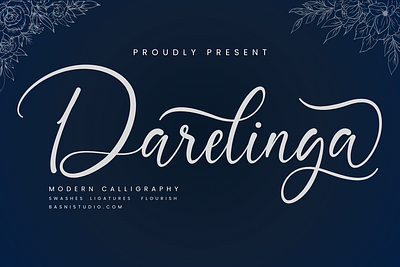 Darelinga Modern Calligraphy branding calligraphy design font graphic design handwriting handwritten illustration lettering logo modern typography vector