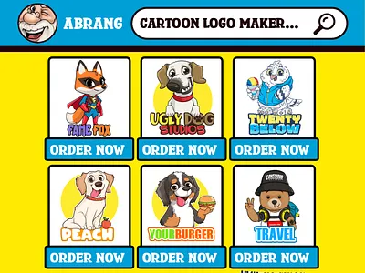 Animal cartoon logo design 2d illustration abrang animal logo animal mascot animal dog dog fiverr illustration logo design mascot mascot logo pet