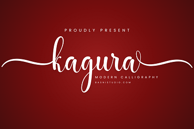 Kagura Modern Calligraphy branding calligraphy design font graphic design handwritten illustration lettering logo modern romance typography vector