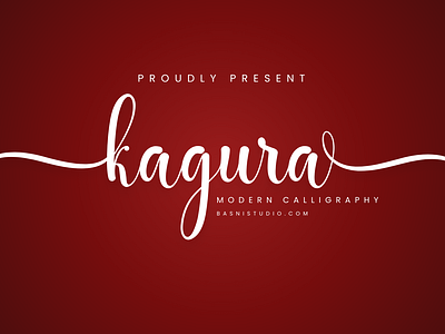 Kagura Modern Calligraphy branding calligraphy design font graphic design handwritten illustration lettering logo modern romance typography vector