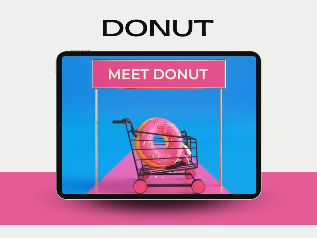 Donut Complete Banding & Video Animation 3d branding graphic design logo motion graphics ui