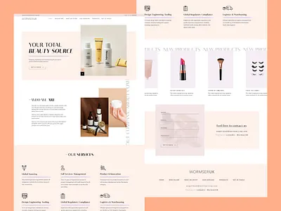 Wormser UK Beauty Product Branding WebPage animation branding logo