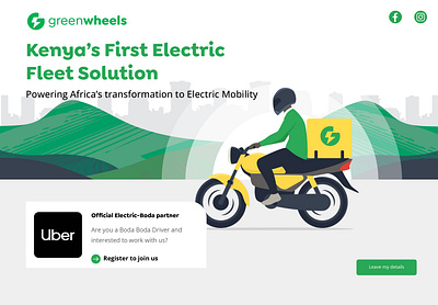 Website Design - Greenwheels E-Fleets best designer bran design electric motorbike freelance graphic design green illustration trending ui webdesign website website design