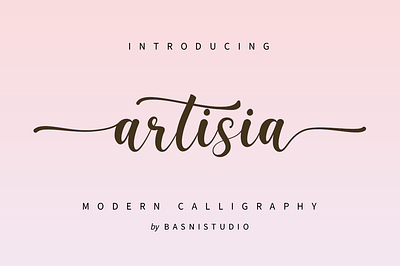 Artisia Modern Calligraphy branding calligraphy font graphic design handwriting handwritten illustration lettering modern romantic typography