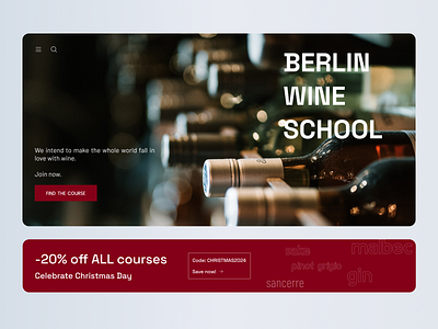 Berlin Wine School redesign ui ux web design website wine wine school