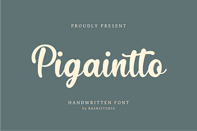 Pigaintto Handwritten Font branding calligraphy design font graphic design handwritten illustration lettering logo modern typography vector