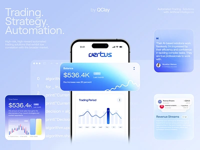 AI-based trading platform ai bank banking branding crypto cryptocurrency finance financial fintech graph invest money platform saas service trade trading ui ux wallet web design