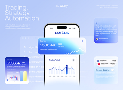 AI-based trading platform ai bank banking branding crypto cryptocurrency finance financial fintech graph invest money platform saas service trade trading ui ux wallet web design