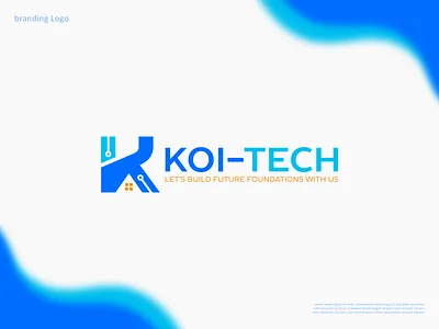 Koi-Tech Logo Design abstract logo artificial intelligence brand brandidentity branding building logo design geometric home logo identity k logo letter k logo logo design logodesign modern modern logo real estate symbol tech logo