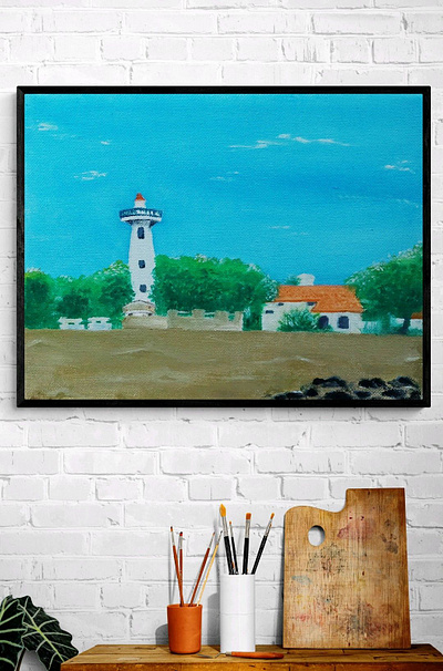 Lighthouse Landscape Painting painting