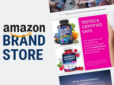 Amazon Brand Store | Purawex | 2024 amazon brand store branding e commerce web design