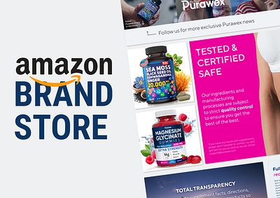 Amazon Brand Store | Purawex | 2024 amazon brand store branding e commerce web design