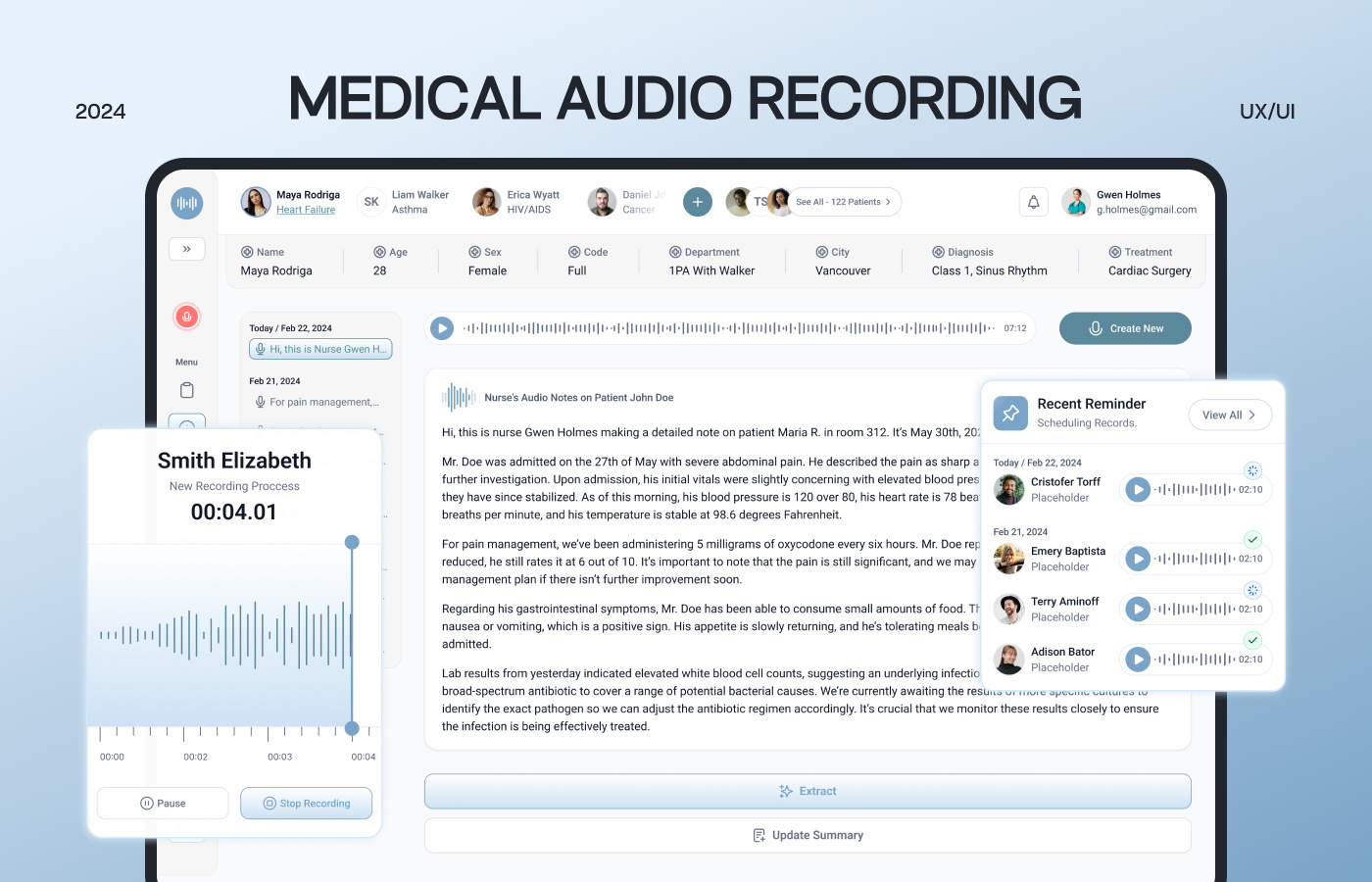 Example of Healthcare Platform Design Health App UI
