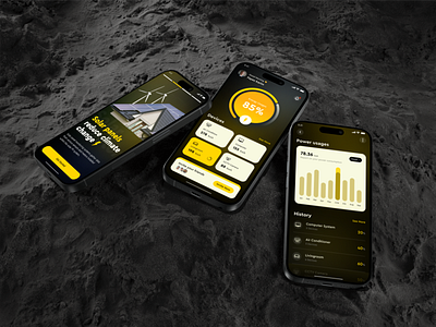 Solar Panel Monitoring App UI Design app appdesign appui branding cleantech design innovation energy monitoring app energymonitoring illustration logo mobile app design product design renewableenergy solarenergy ui ui design tutorial uidesign user interface ux uxdesign