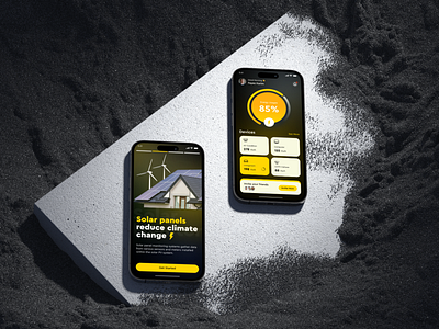 Solar Panel Monitoring App UI Design