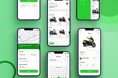 Motorcycle rental mobile application app design creative app design design inspiration uidesign uxdesign webdesign