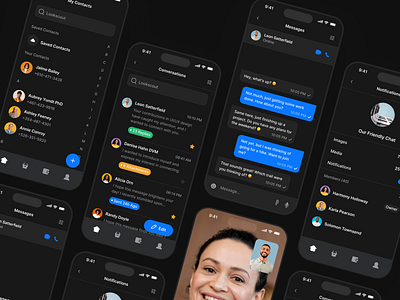Mobile Messaging - Lookscout Design System android clean dark design design system ios layout lookscout messaging mobile responsive ui user interface ux