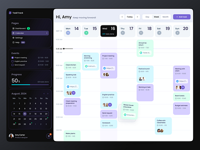 Task Management Platform Calendar ai app branding calendar design gotoinc management modern progress schedule task timetable to do trend ui uidesign ux web web design website