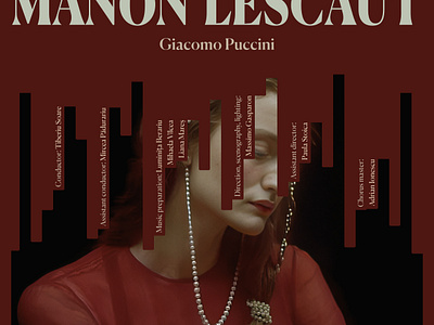 Manon Lescaut. Opera poster best design ecommerce figma graphic design hero section illustration inspiration landing page layout opera photography photopea poster recent red typography ui web design wow effect