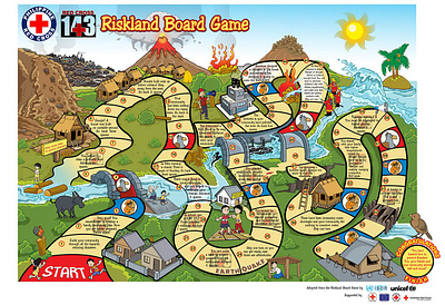 Game board cartoon illustration cartoon map ecartoonman fun maps gabe board illustration illustrated map richard peter david