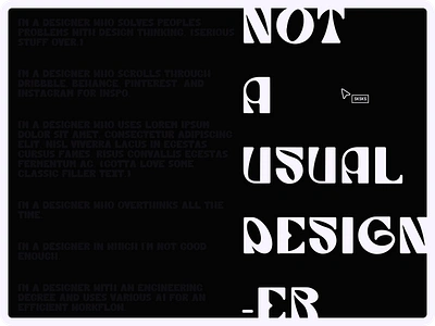 Not a usual designer! designer facebook graphic design instagram linkedin monochromatic poster poster design reddit social media thread x