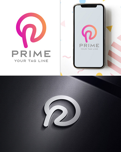 Prime Logo Design brand branding colorfull design for sale graphic design icon inspire logo logo design logo inspire logos minimal mockup new p logo prime sale vector
