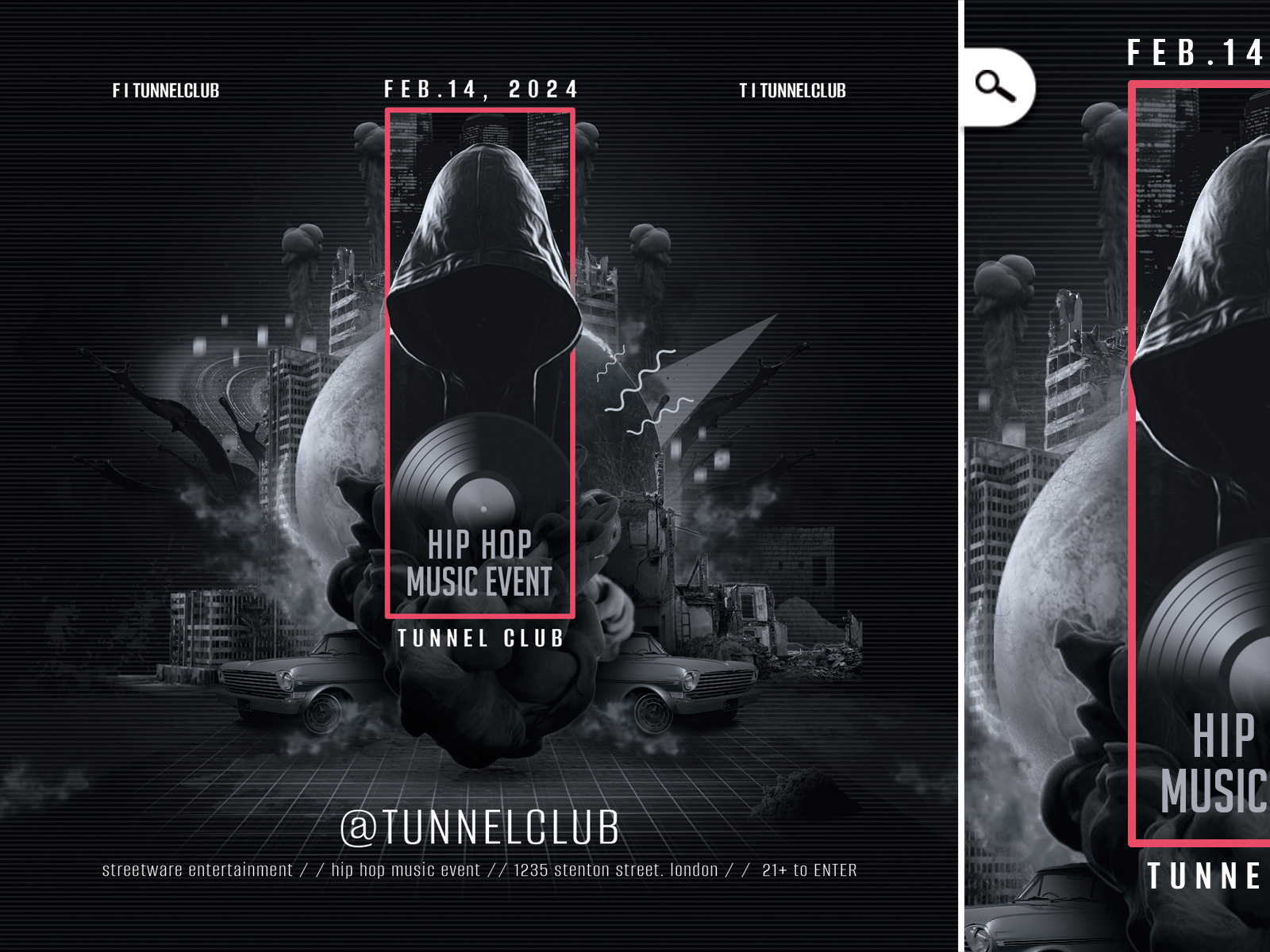 Hip Hop Music Event Flyer by n2n44 on Dribbble