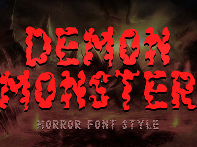 Demon Monster beautiful branding demon design devil font font design ghost graphic design halloween handwritten illustration logo monster scary ui