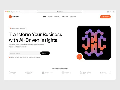 Dialup AI landing page design ai ai landing page ai landing page design design agency drive insight inspiration landing page ui uiux web layout web ui website webui