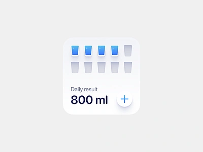 Reminders and tracking of water drunk app design mobile ui ux widget