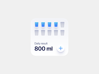 Reminders and tracking of water drunk app design mobile ui ux widget