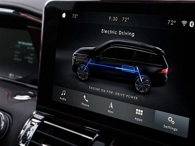 Lincoln Aviator : Electric Driving Mode automotive battery center console design digital driving electric ev hmi hybrid interactive interface lincoln mode motor regen ui