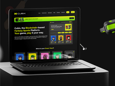 Cubix NFT Marketplace Website Design ui
